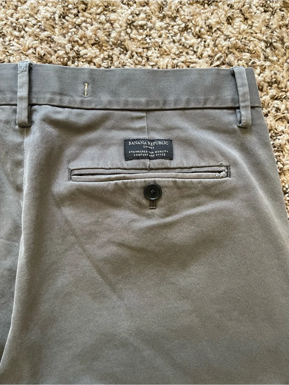 Banana Republic Men’s 32x30 Slim Rapid Movement Chino Pants Gray Stretch Work‎
